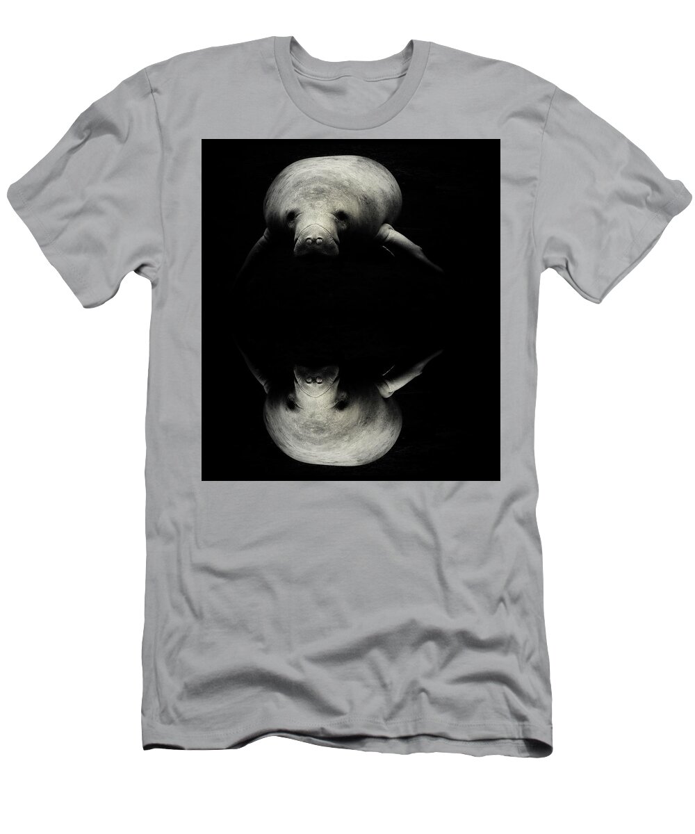 Manatee Scene T-Shirt featuring the photograph Manatee Double View by Sheri McLeroy