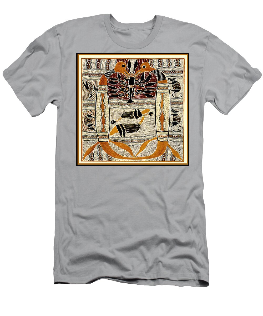 Maori T-Shirt featuring the digital art Maori Tribal Animal Spirits by Vagabond Folk Art - Virginia Vivier