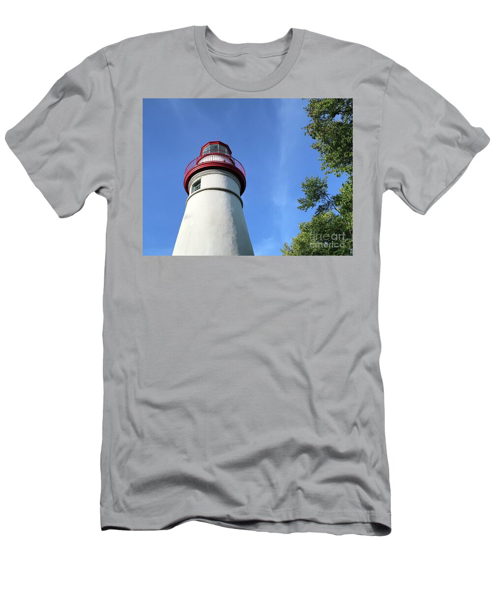 Lighthouse T-Shirt featuring the photograph Marblehead Lighthouse in Ohio by Ann Horn