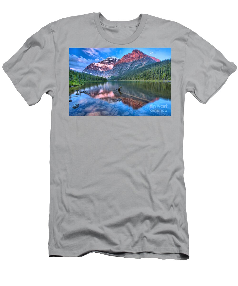  T-Shirt featuring the photograph Maroon Morning At Edith Cavell by Adam Jewell
