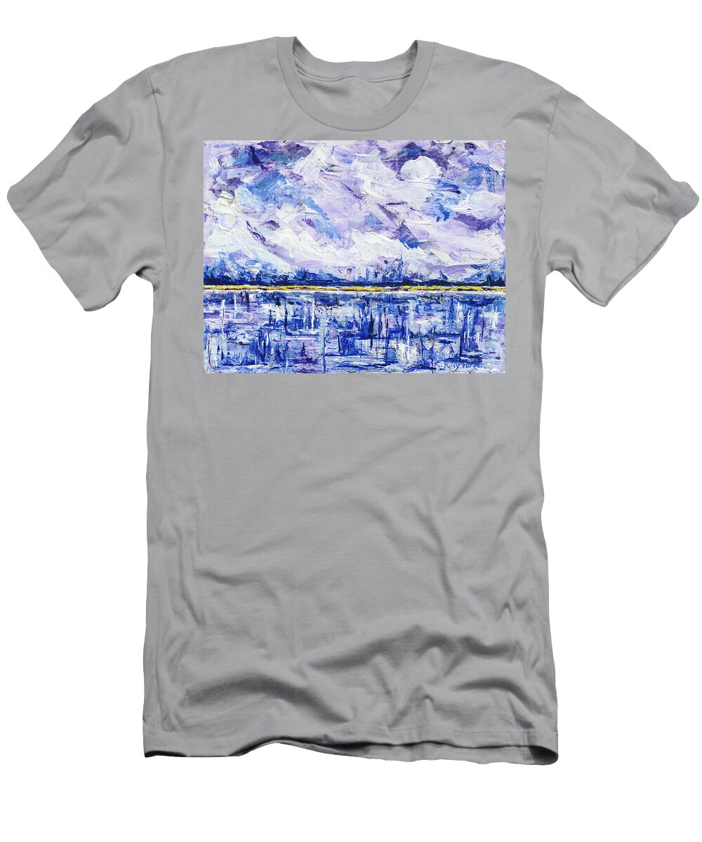 Marsh T-Shirt featuring the painting Marsh Madness by Kathryn Riley Parker
