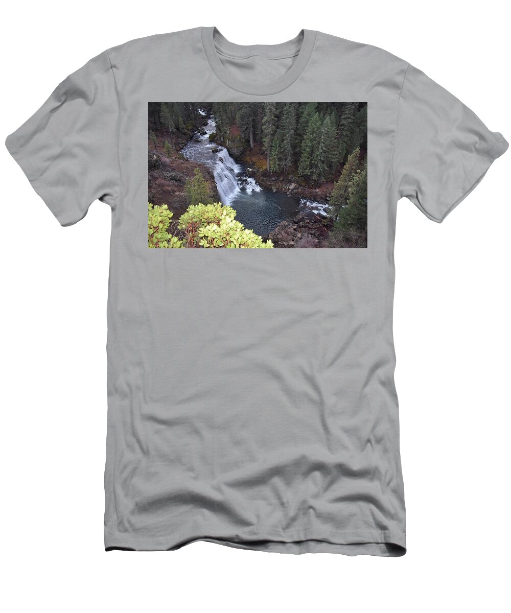 Mccloud Falls T-Shirt featuring the photograph McCloud River Falls by Maria Jansson