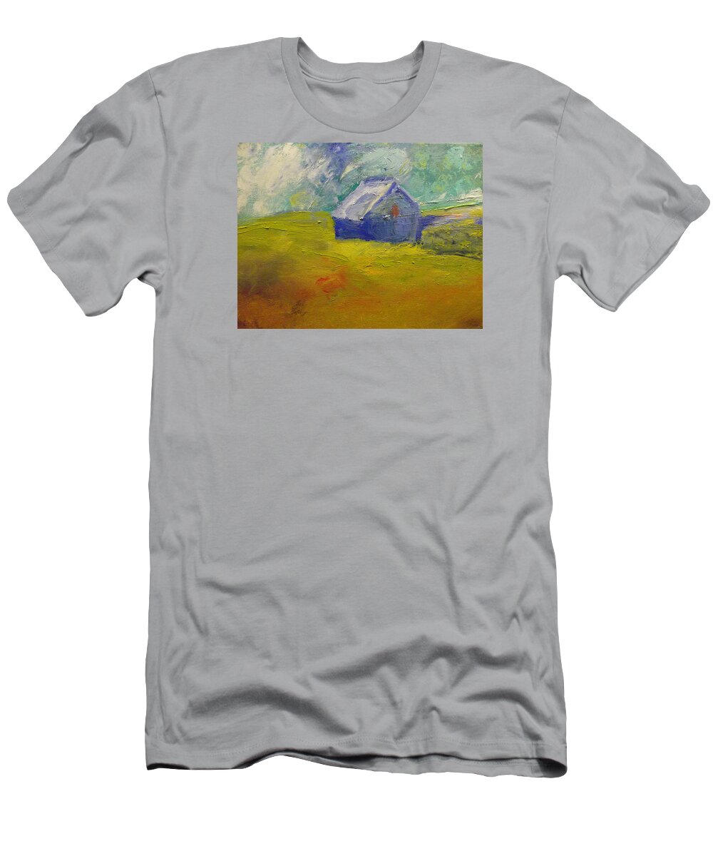 Field T-Shirt featuring the painting Meadow Blue by Susan Esbensen