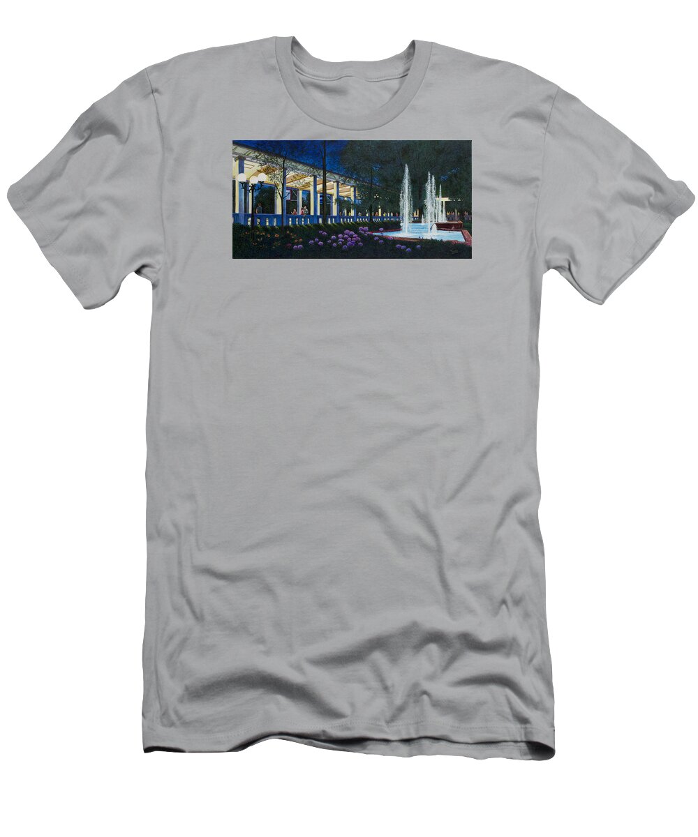 Muny T-Shirt featuring the painting Meet Me at the Muny by Michael Frank