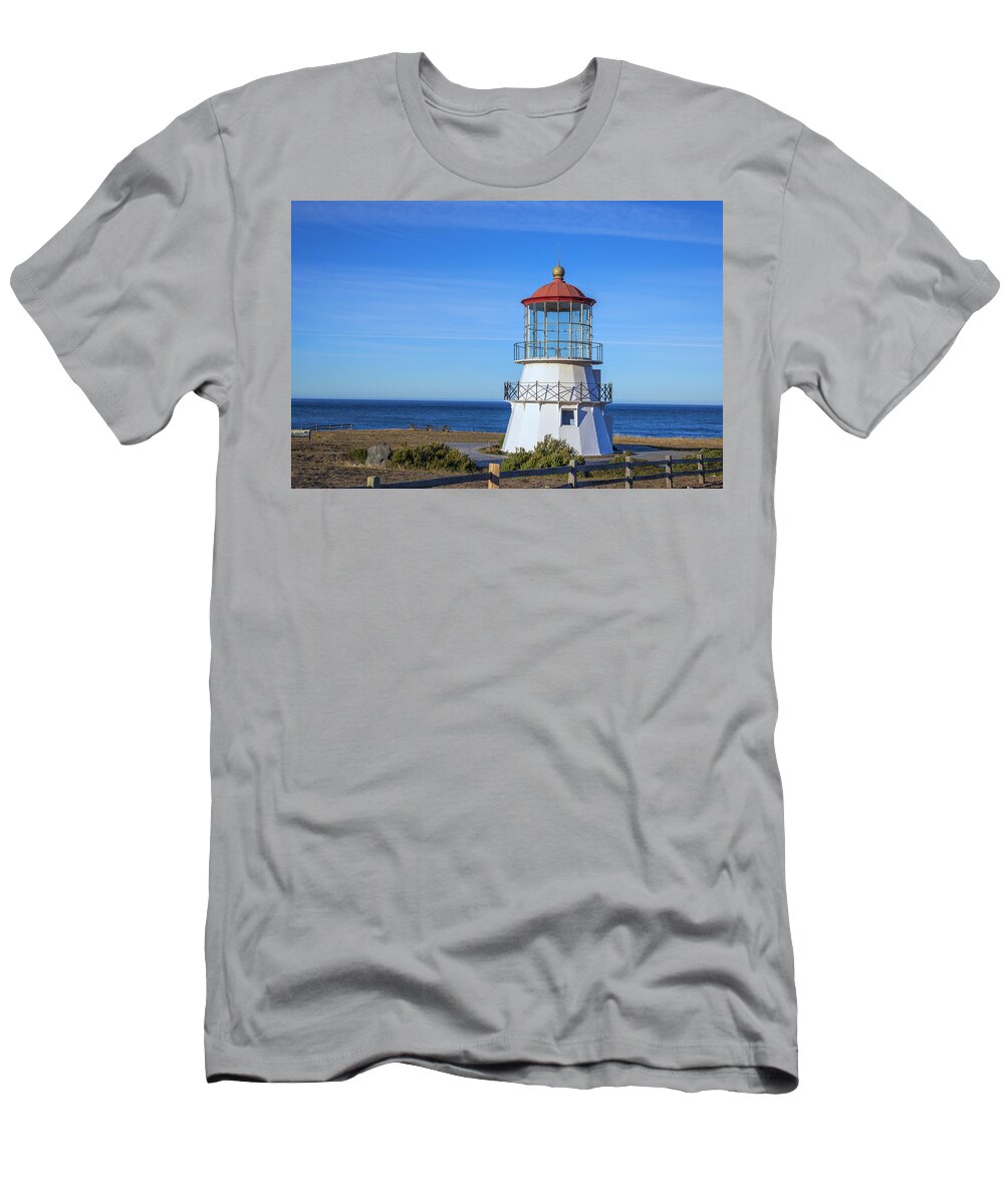 Lighthouse T-Shirt featuring the photograph Mendocino Ligthhouse by Joseph S Giacalone