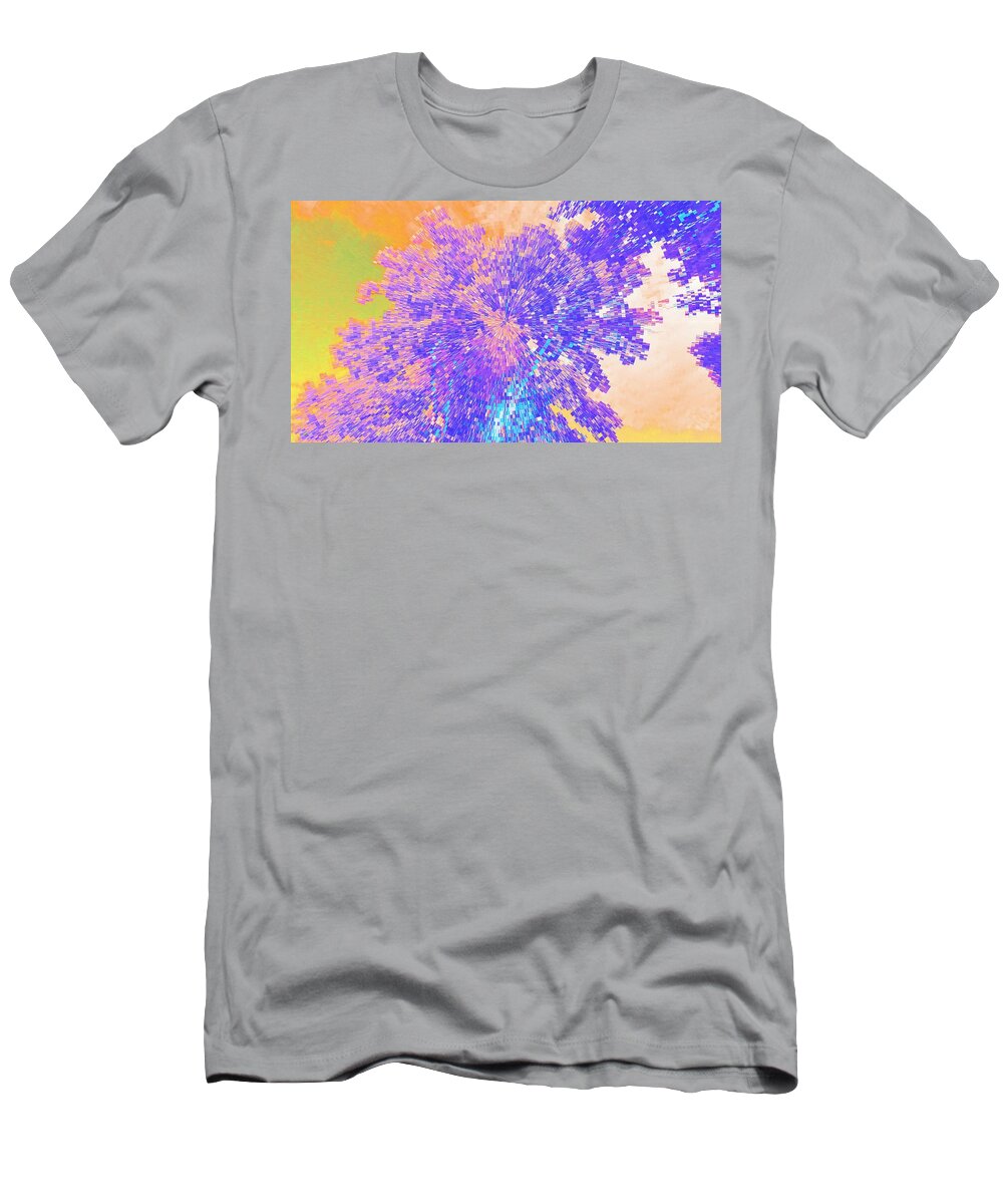 Mighty Oak Abstract T-Shirt featuring the mixed media Mighty Oak Abstract by Mike Breau