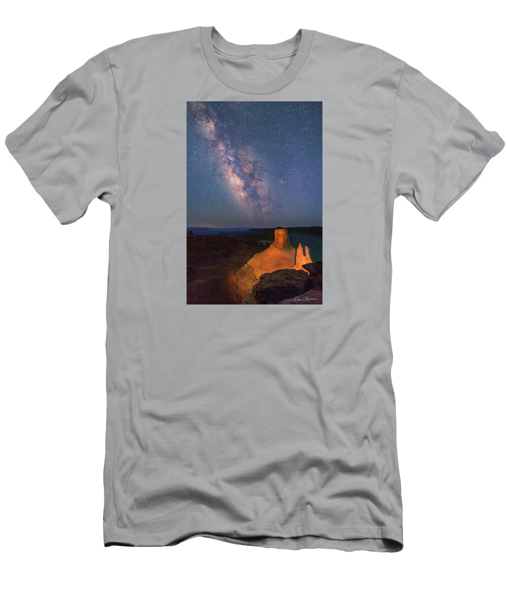 Moab T-Shirt featuring the photograph Milky Way at Marlboro Point by Dan Norris