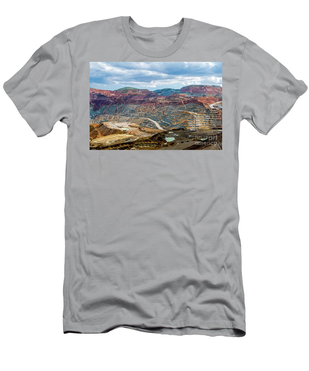 Santa Rita Mine T-Shirt featuring the photograph Mining Operation by Stephen Whalen