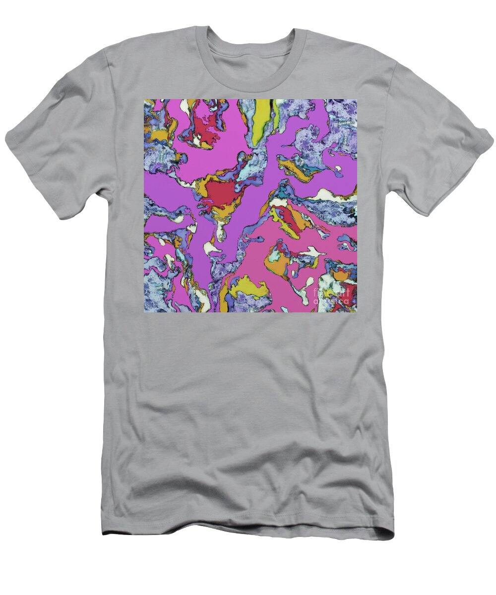 Modified T-Shirt featuring the digital art Modified horses by Keith Mills