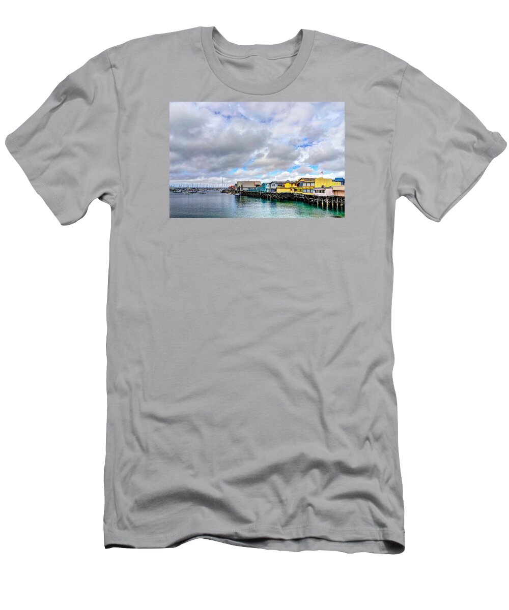 Monterey T-Shirt featuring the photograph Monterey Wharf by Derek Dean