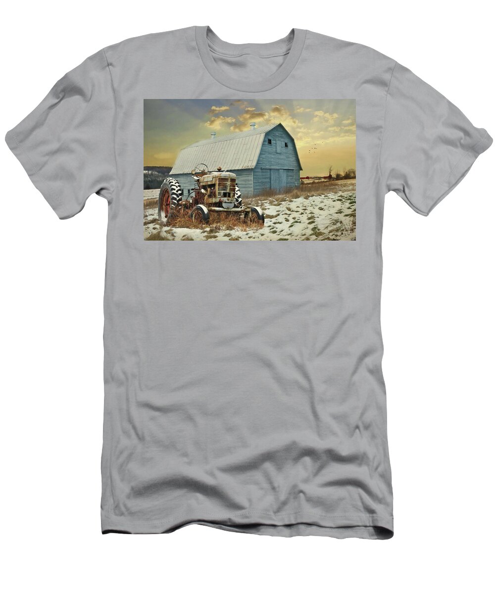 Tractor T-Shirt featuring the photograph Moody Blues by Lori Deiter