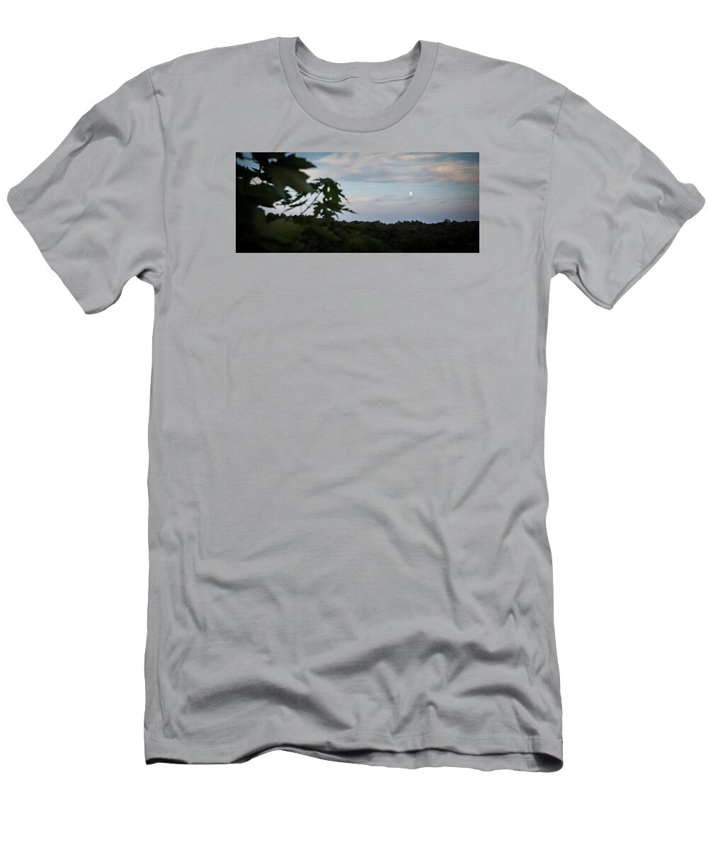 Moon T-Shirt featuring the photograph Moon Over Marietta by Holden The Moment