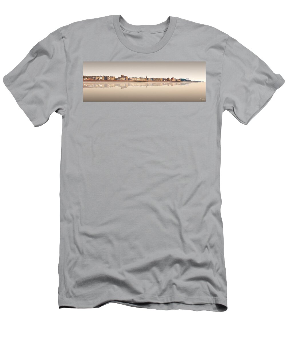 Morecambe T-Shirt featuring the digital art Morecambe West End 2 - Sepia by Joe Tamassy