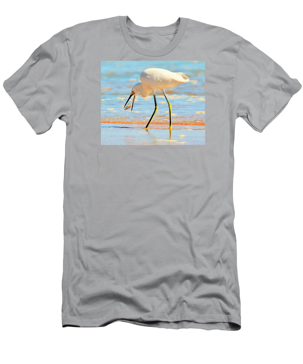 Bird T-Shirt featuring the photograph Morning Walk 2 by Maricel Barber