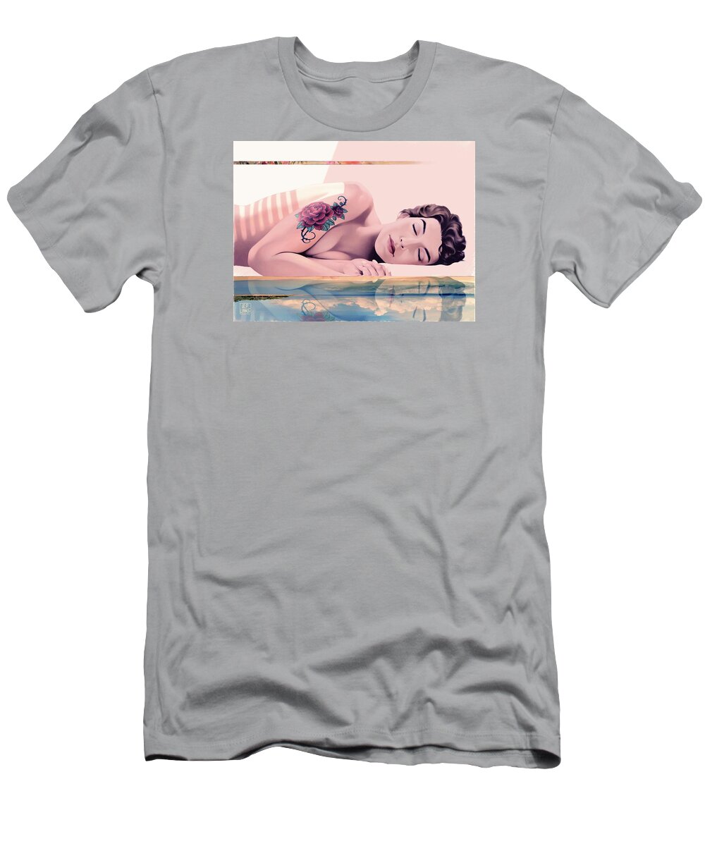 Sleep T-Shirt featuring the painting Morpheus by Udo Linke