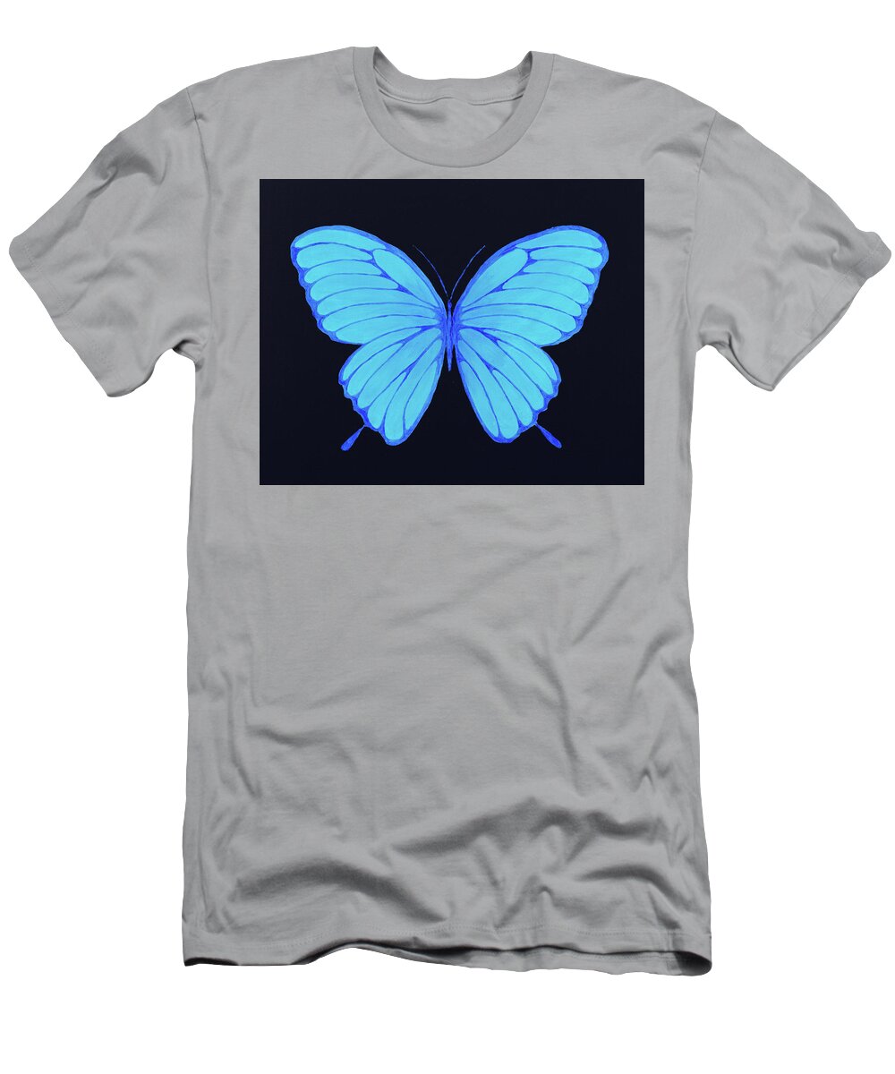 Morpho T-Shirt featuring the painting Morpho by Iryna Goodall