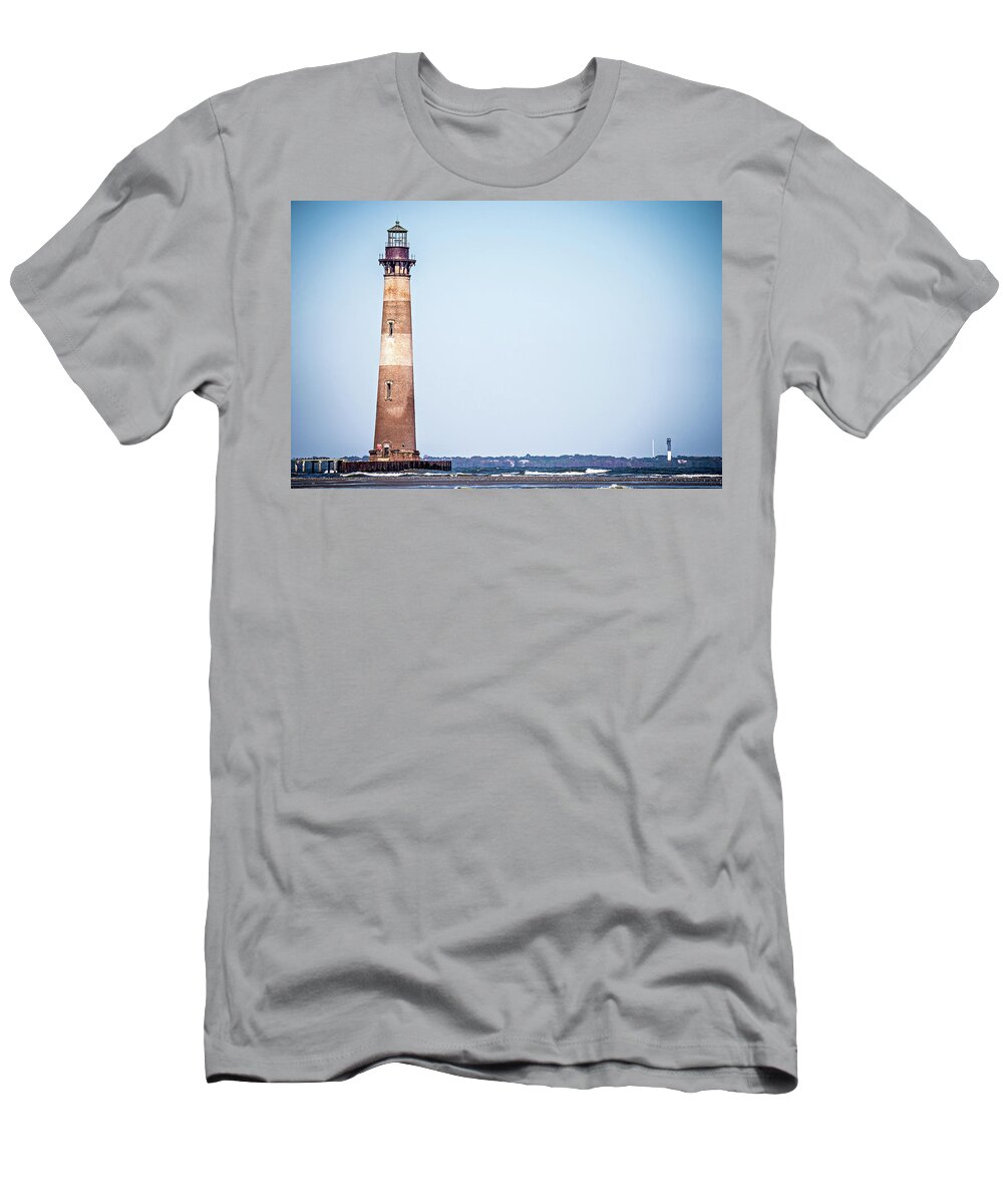 Sunrise T-Shirt featuring the photograph Morris Island Lighthouse On A Sunny Day by Alex Grichenko