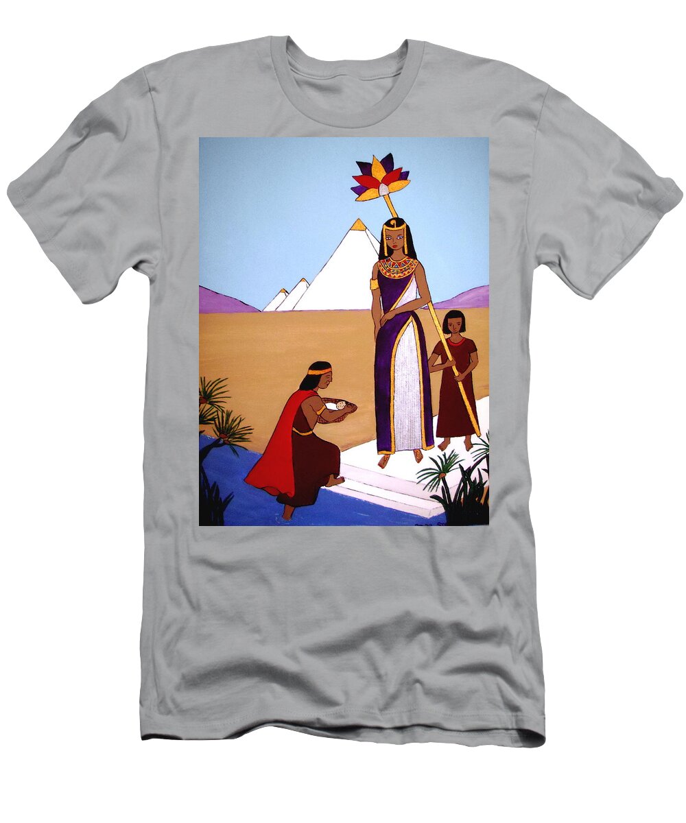 Princess T-Shirt featuring the painting Moses in the Bullrushes by Stephanie Moore