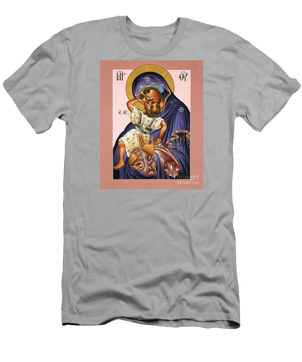 Mother Of God Rejoicing T-Shirt featuring the painting Mother of God Rejoicing 055 by William Hart McNichols