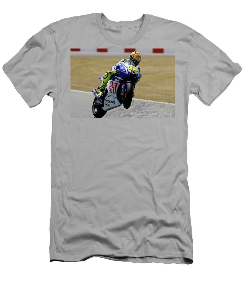 Motogp T-Shirt featuring the photograph Motogp by Jackie Russo