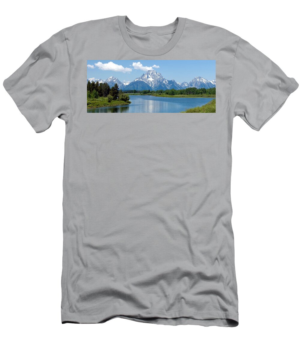 Mountains T-Shirt featuring the photograph Mount Moran at Oxbow Bend by Max Waugh
