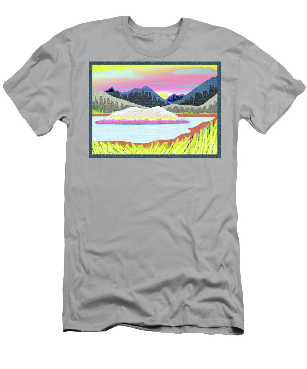 Mountain Scene T-Shirt featuring the digital art Mountain Dreams by Rod Whyte
