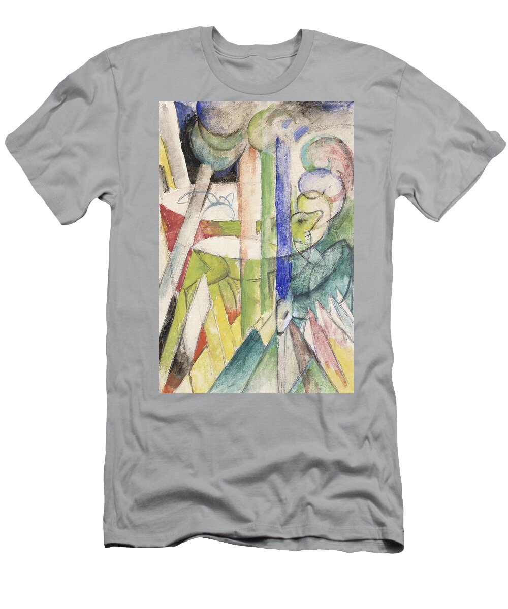 Mountain Goat T-Shirt featuring the painting Mountain Goat by Franz Marc