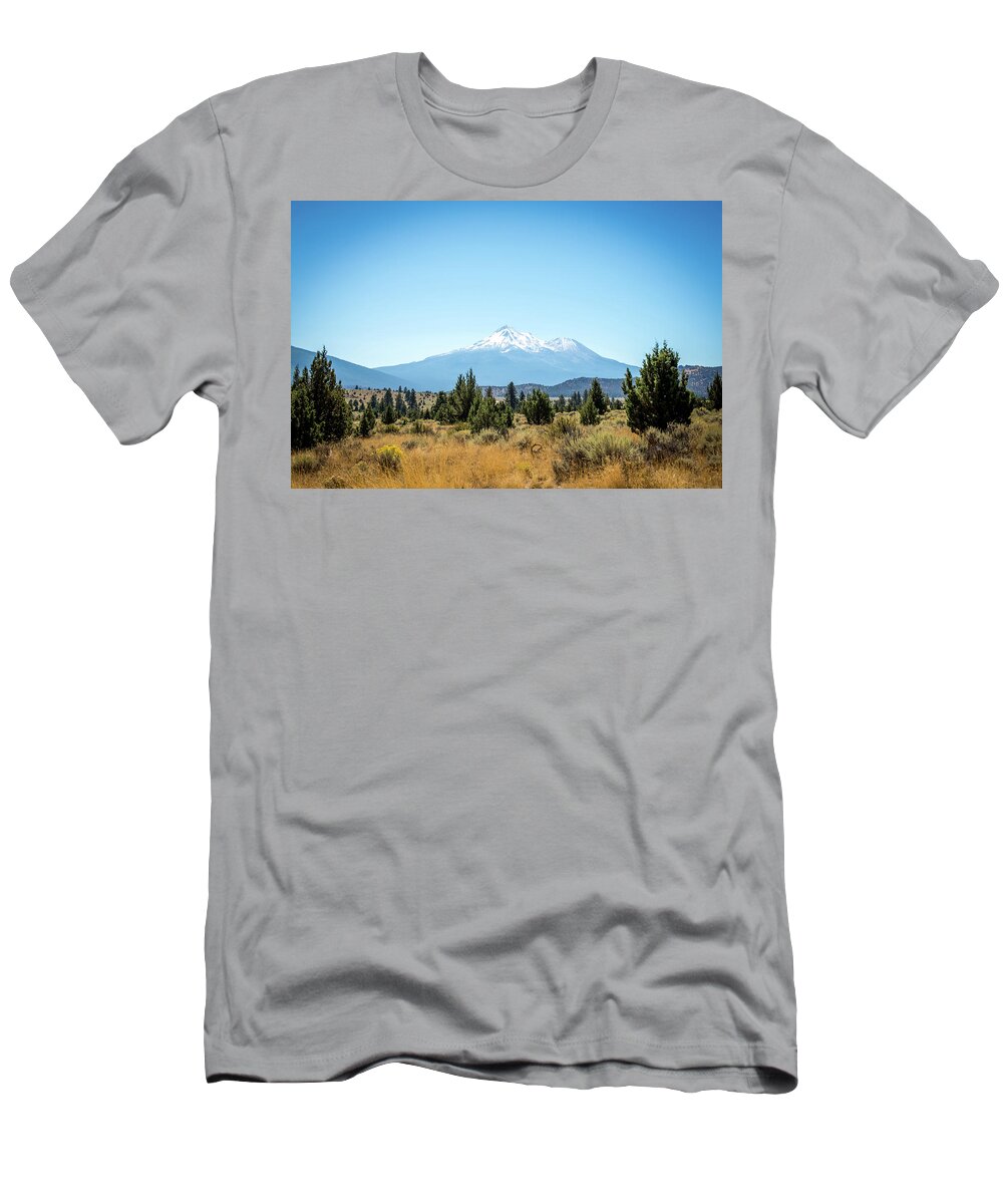 Mt. Shasta T-Shirt featuring the photograph Mt. Shasta by Aileen Savage