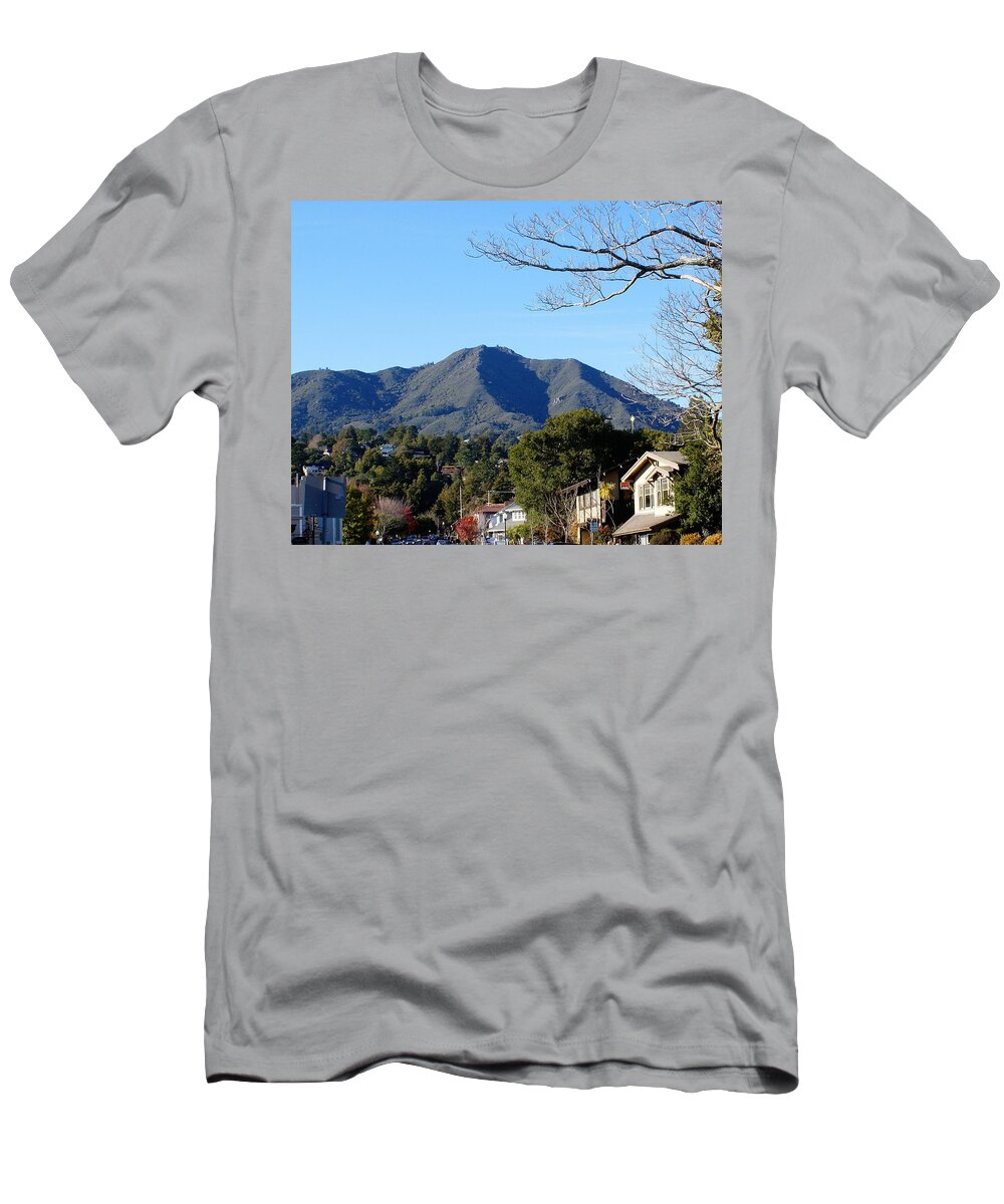Mount Tamalpais T-Shirt featuring the photograph Mt Tamalpais View from Mill Valley by Ben Upham III