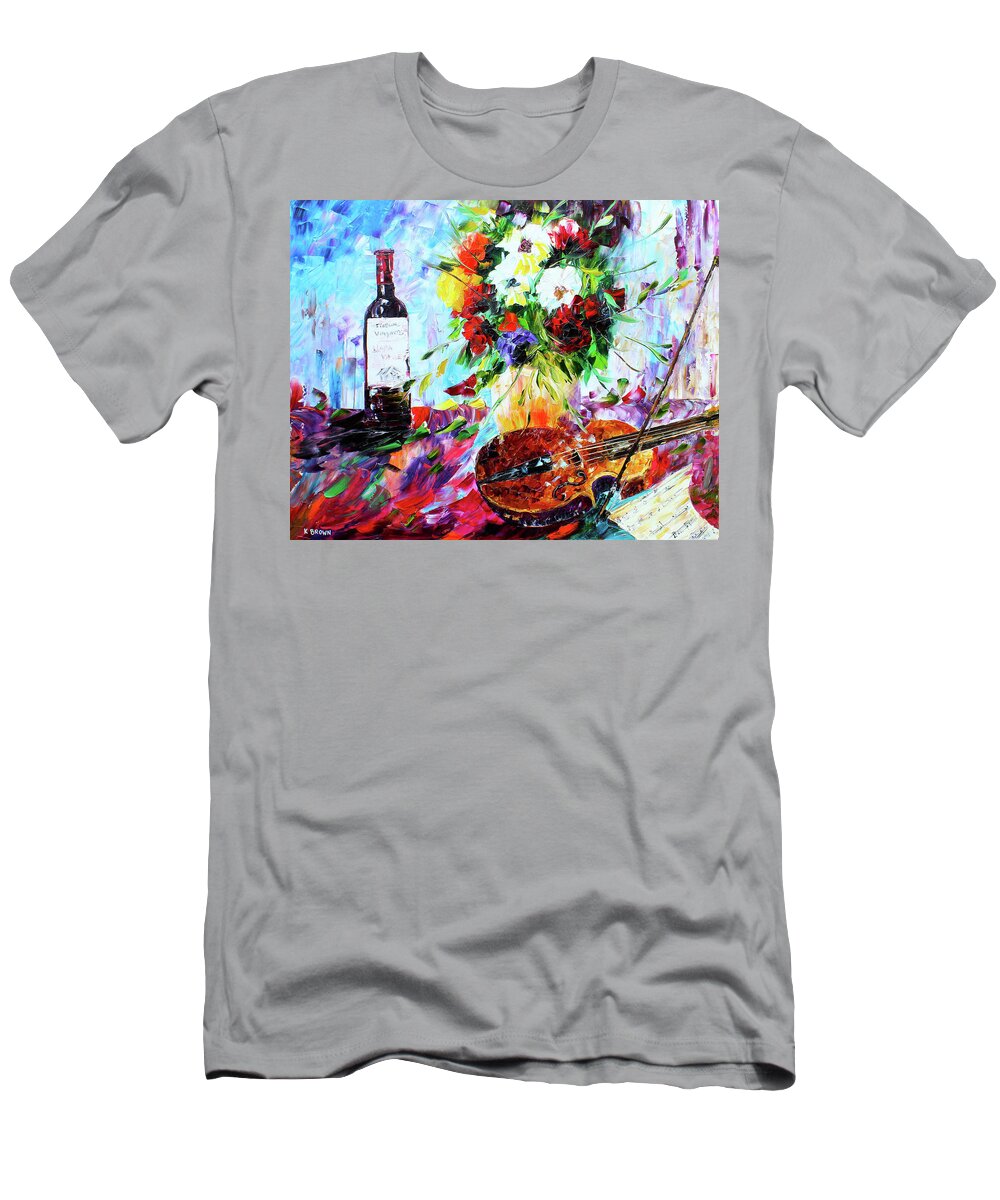 Palette Knife Paintings T-Shirt featuring the painting Musical by Kevin Brown