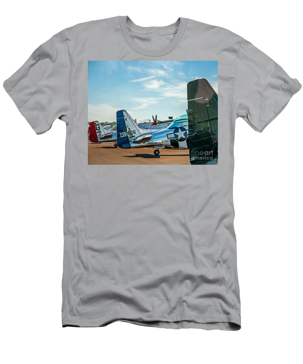 Mustangs T-Shirt featuring the photograph Mustang Tails by Stephen Whalen