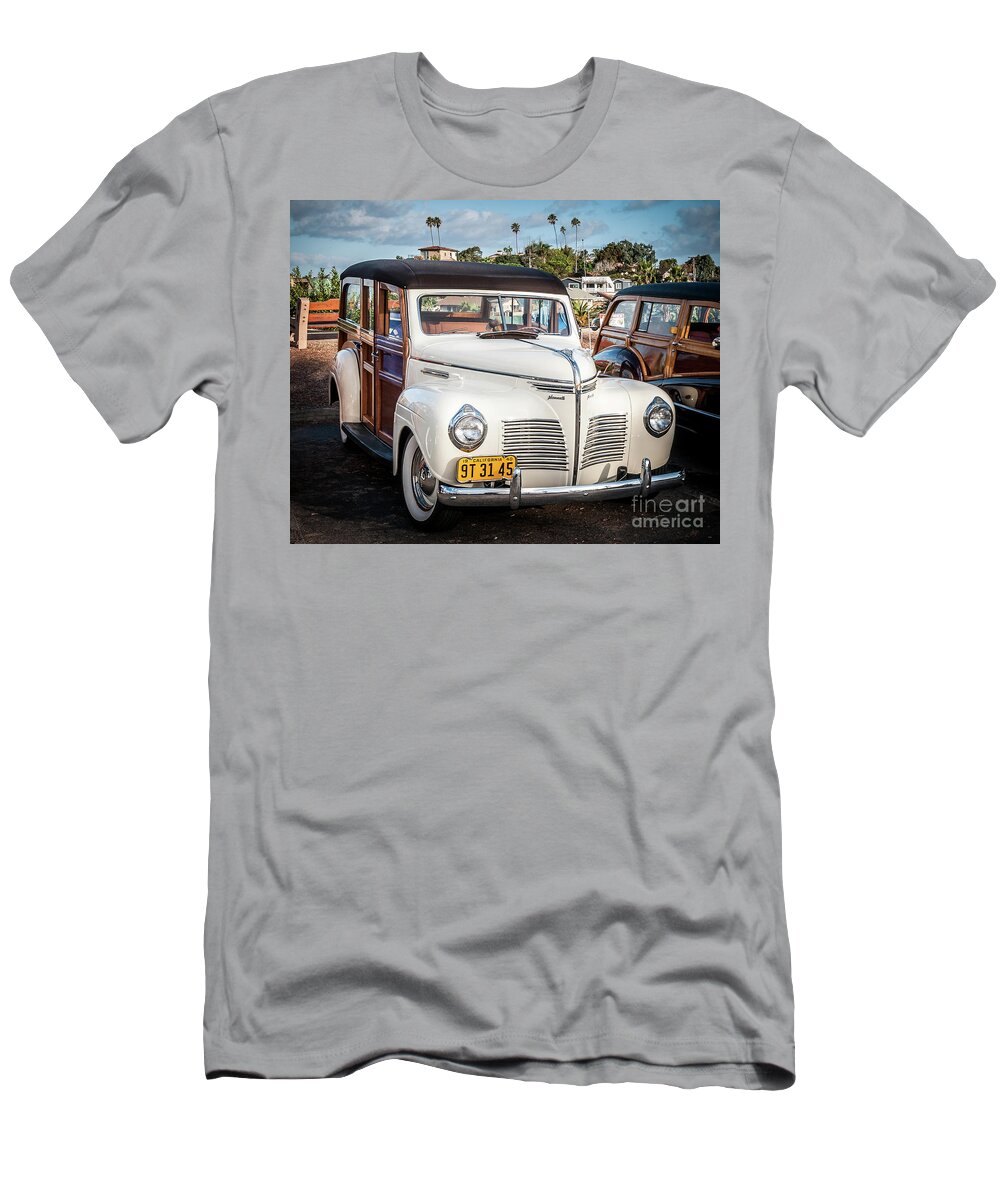American T-Shirt featuring the photograph My '40 Cream White Woodie by David Levin