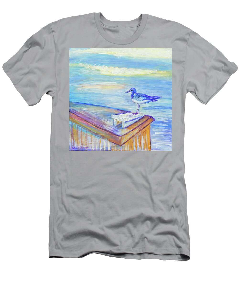 Tern T-Shirt featuring the painting My Tern 3 by Julia Malakoff