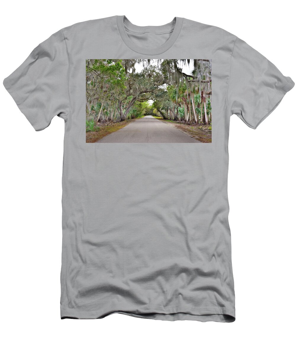 Florida T-Shirt featuring the photograph Myakka Overhead Moss by Florene Welebny