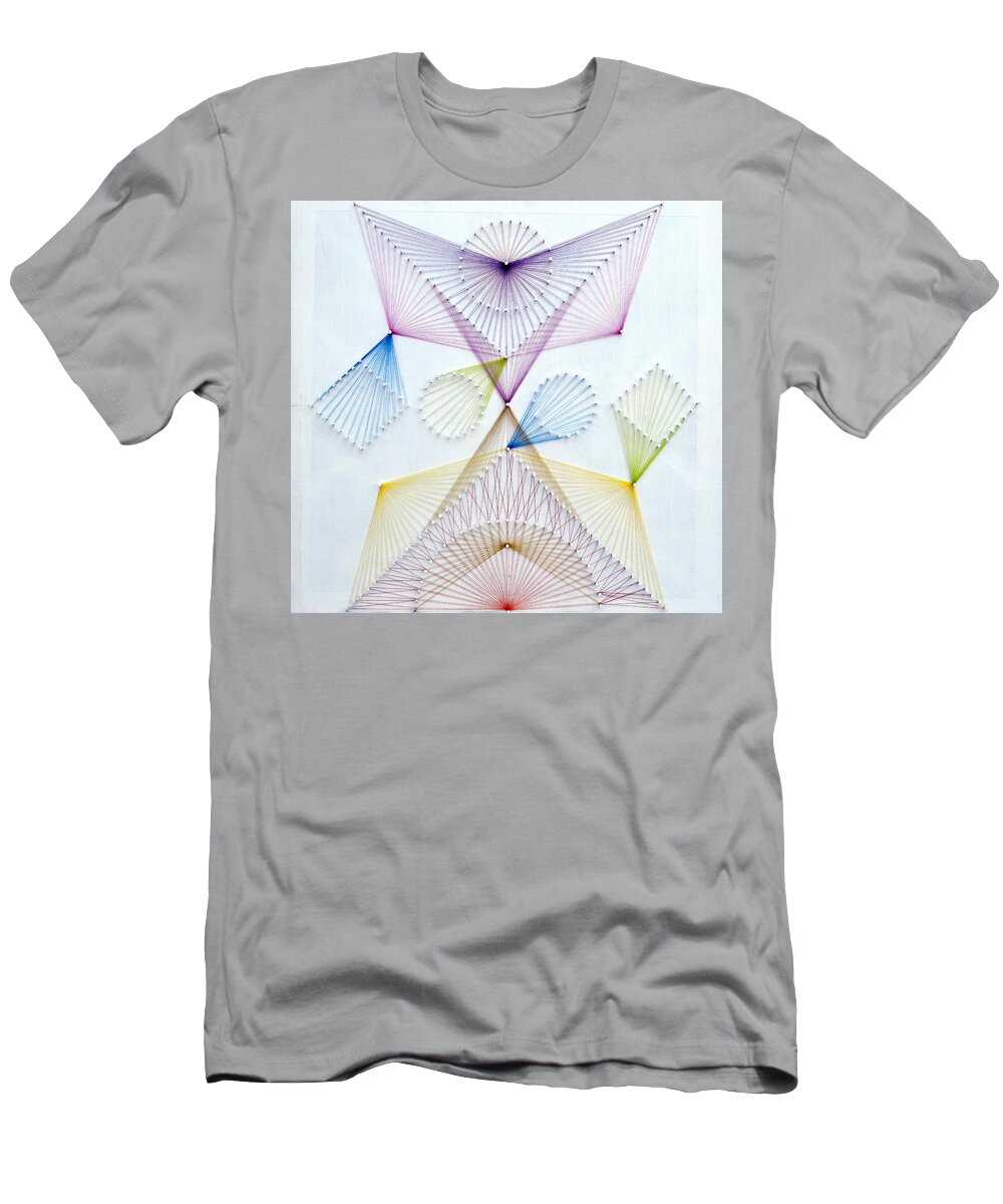 Thread T-Shirt featuring the mixed media Nailed it Series Number 10 by Sumit Mehndiratta