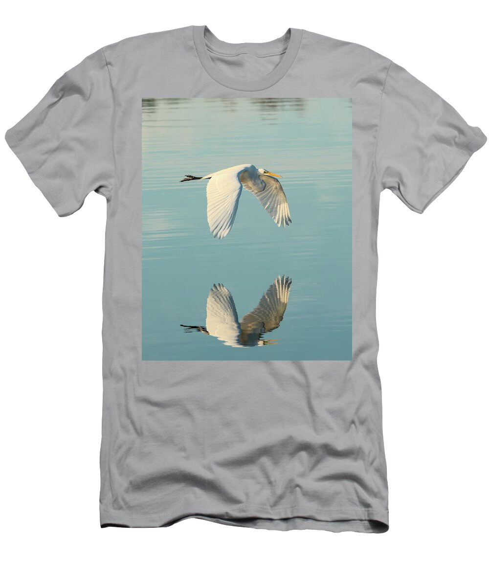 Bird T-Shirt featuring the photograph Nature's Mirror by Artful Imagery