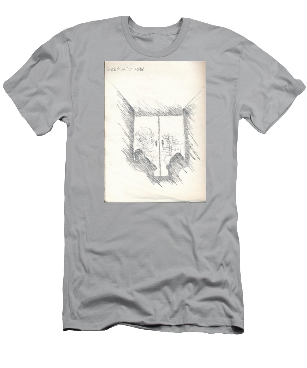  T-Shirt featuring the drawing NCAR Boulder #1 by Cameron Burns