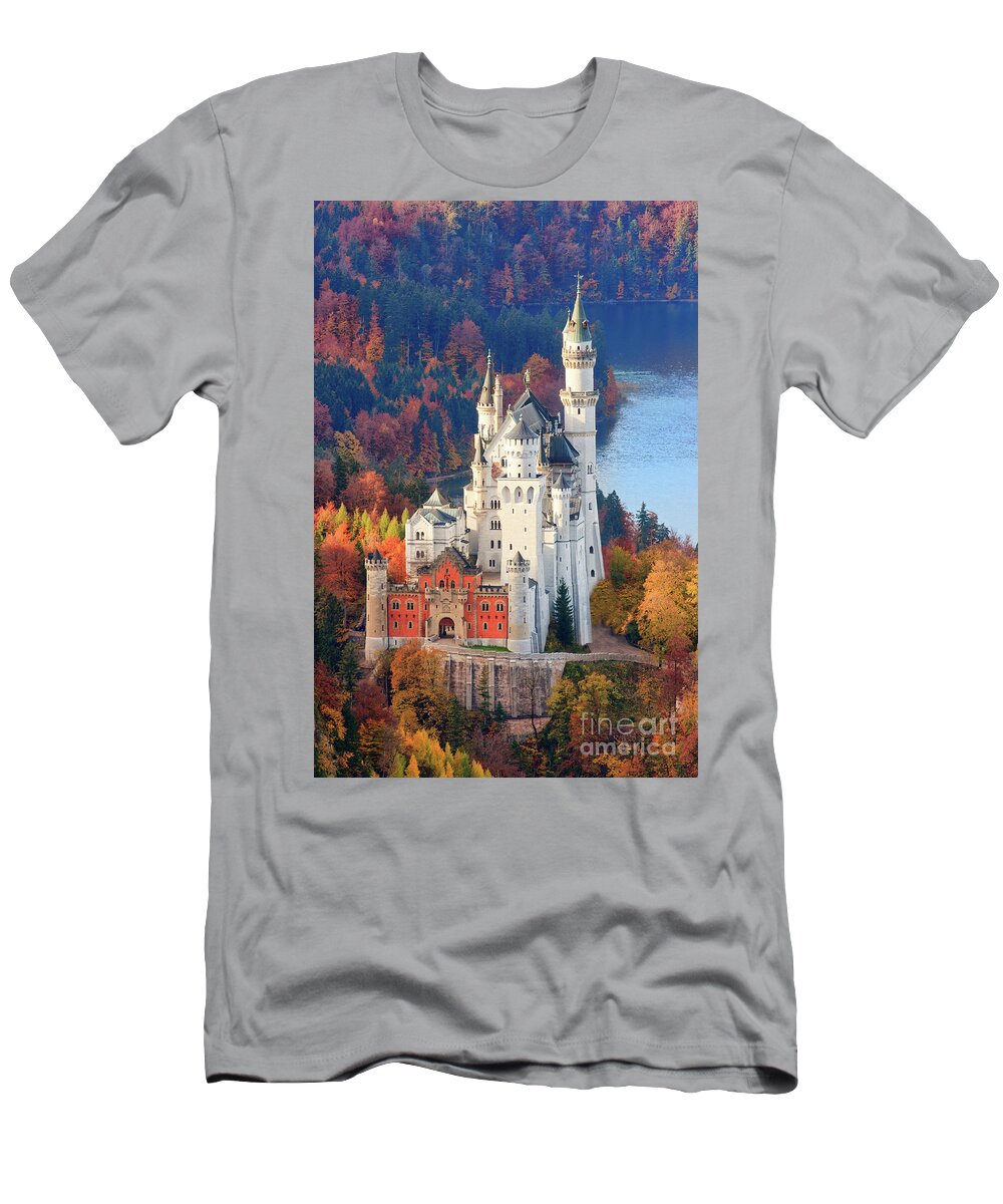Germany T-Shirt featuring the photograph Neuschwanstein - Germany by Henk Meijer Photography