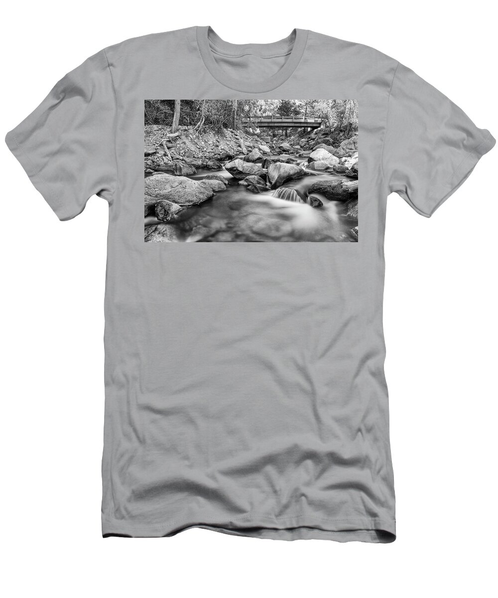 Canyon T-Shirt featuring the photograph Next Crossing In Black and White by James BO Insogna