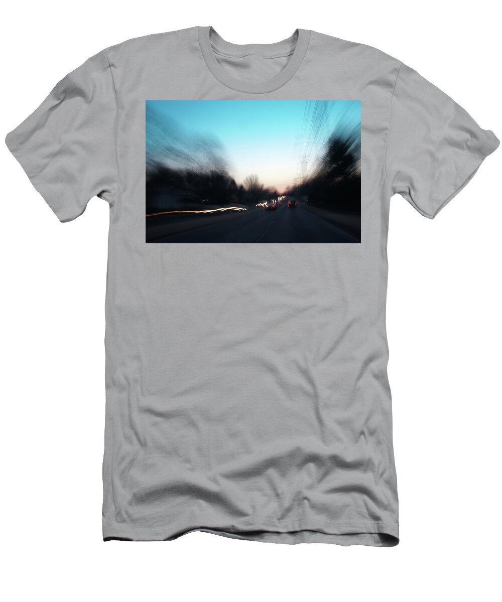 Night T-Shirt featuring the photograph Night Driving #1195 by Raymond Magnani