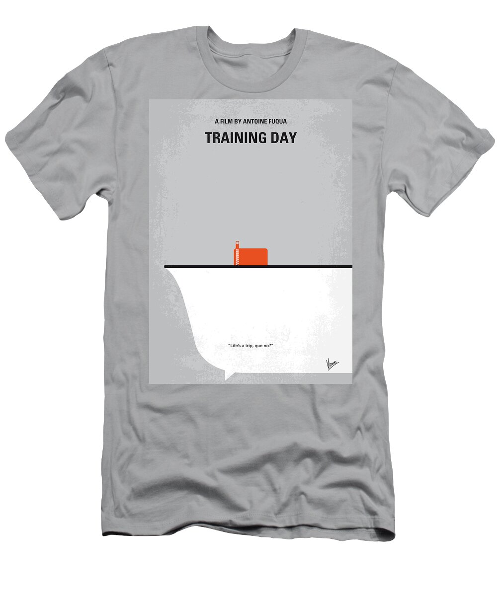 Training Day T-Shirt featuring the digital art No497 My Training Day minimal movie poster by Chungkong Art