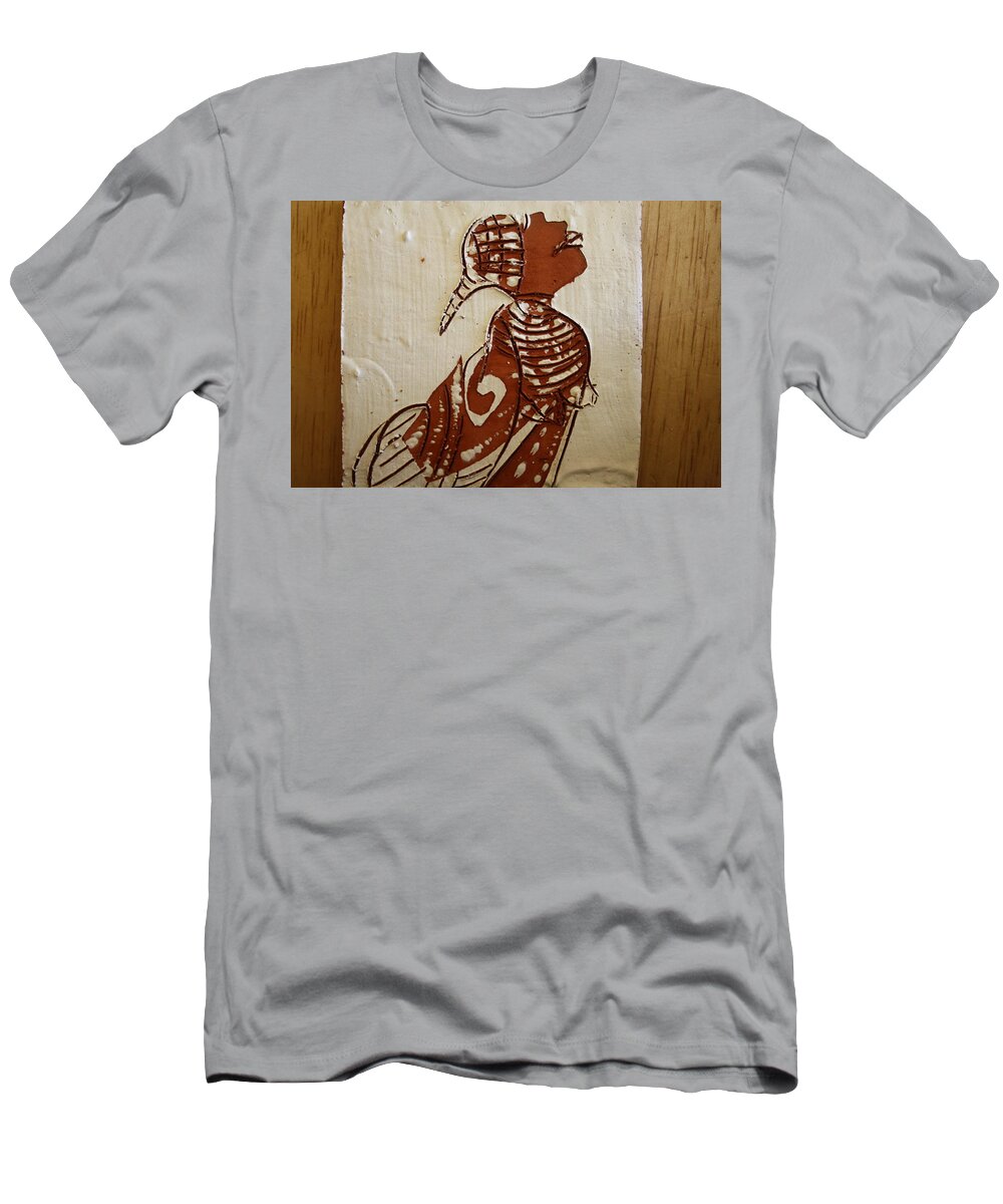 Jesus T-Shirt featuring the ceramic art Nude 5 - tile by Gloria Ssali