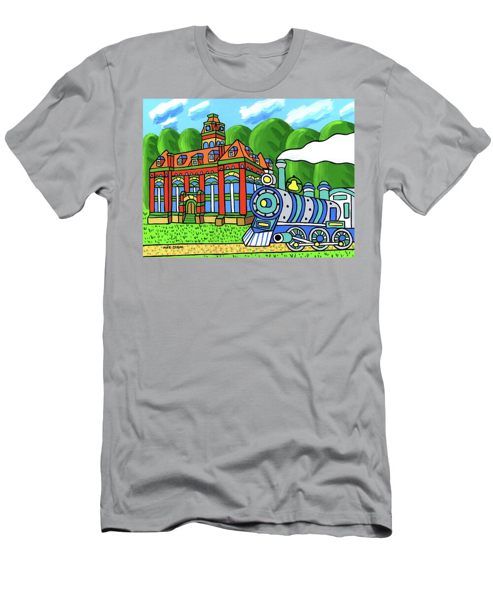 Courthouse T-Shirt featuring the painting Old Alachua County Courthouse by Mike Segal