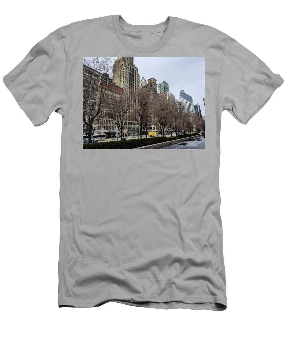 Millennium Park T-Shirt featuring the photograph Old Chicago Skyscrapers by Britten Adams