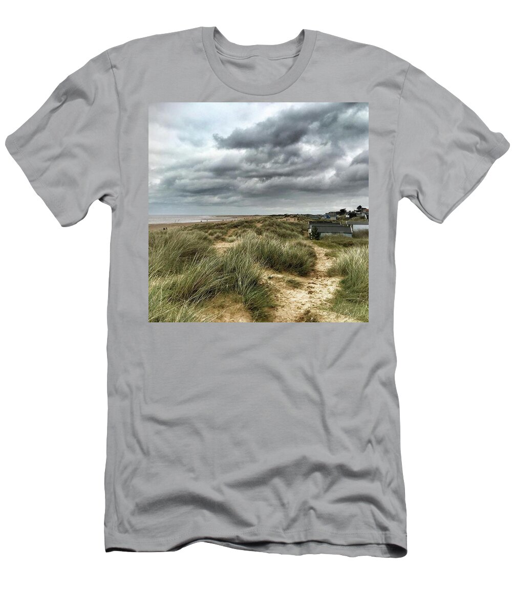 Norfolk T-Shirt featuring the photograph Old Hunstanton Beach, North #norfolk by John Edwards
