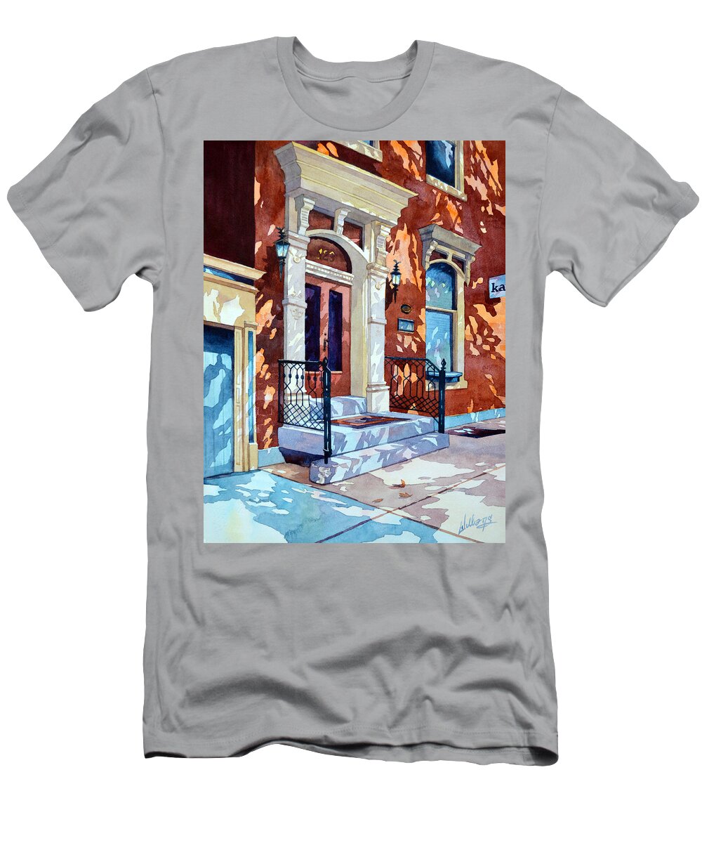 Landscape T-Shirt featuring the painting Old School Charm by Mick Williams