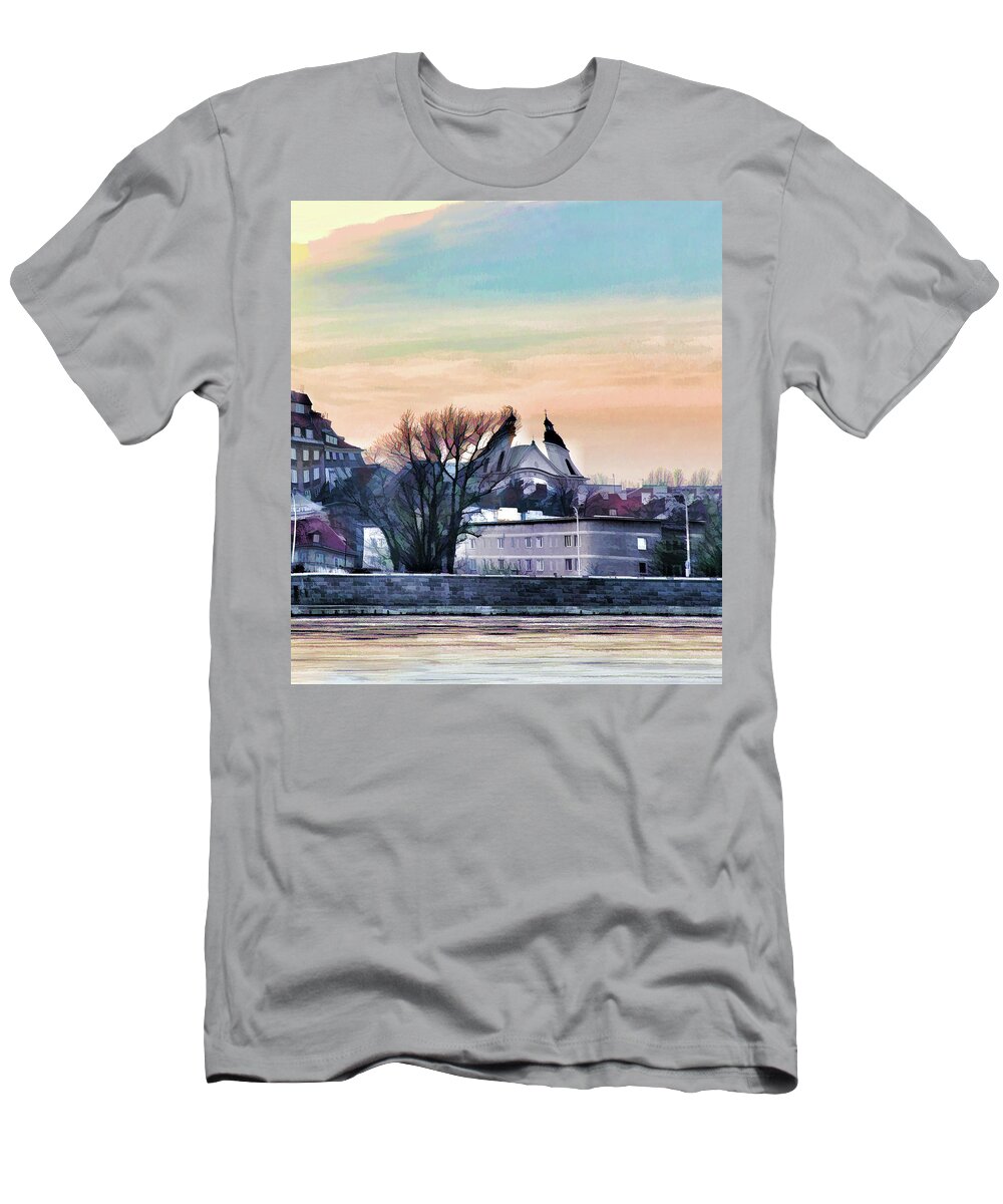  T-Shirt featuring the photograph Old Town in Warsaw # 16 4/4 by Aleksander Rotner
