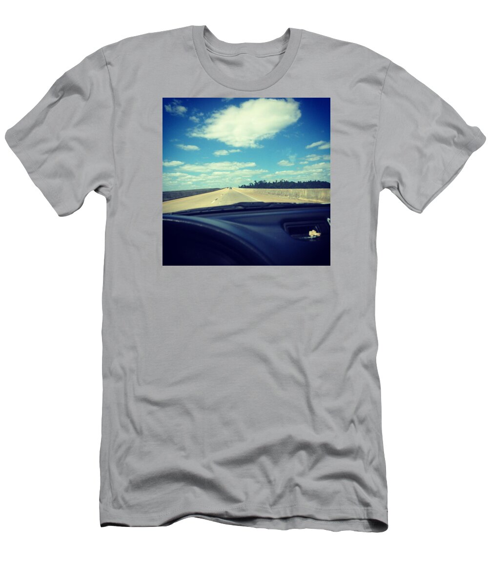 Landscape T-Shirt featuring the photograph On the bridge by Haley Hester