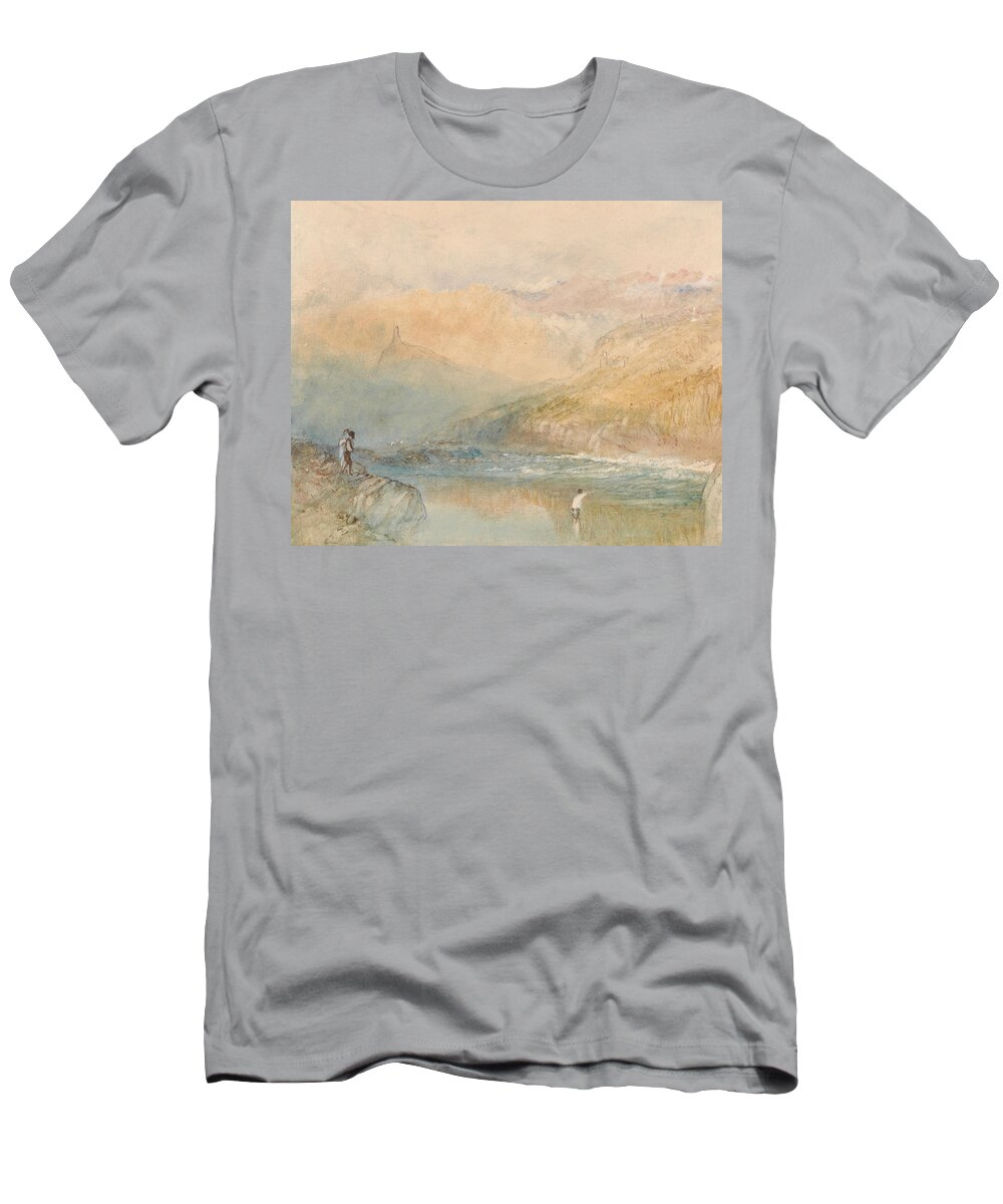 19th Century Art T-Shirt featuring the painting On the Mosell Near Traben Trarbach by Joseph Mallord William Turner