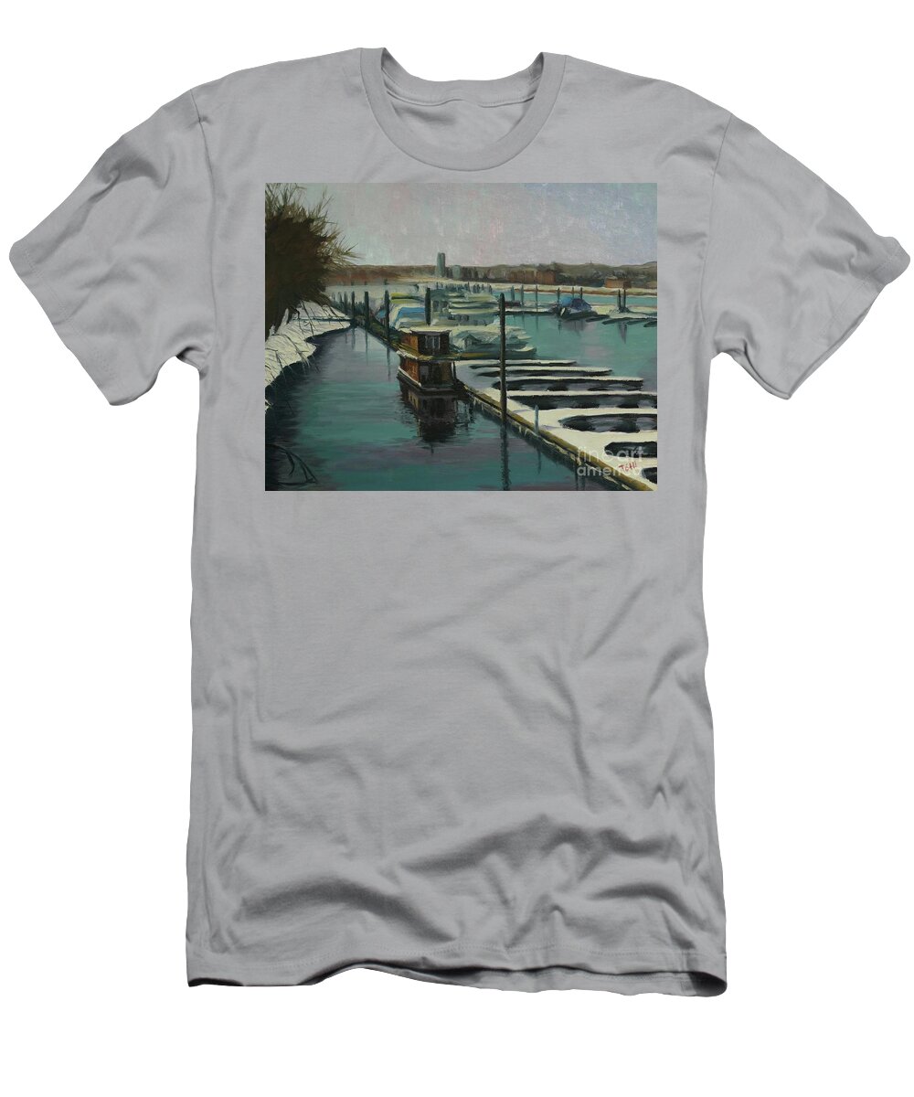 Mississippi T-Shirt featuring the painting On the River by Laura Toth